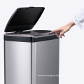 50L stainless steel trash can touchless motion sensor trash can 13 gallons rubbish bin with sensor